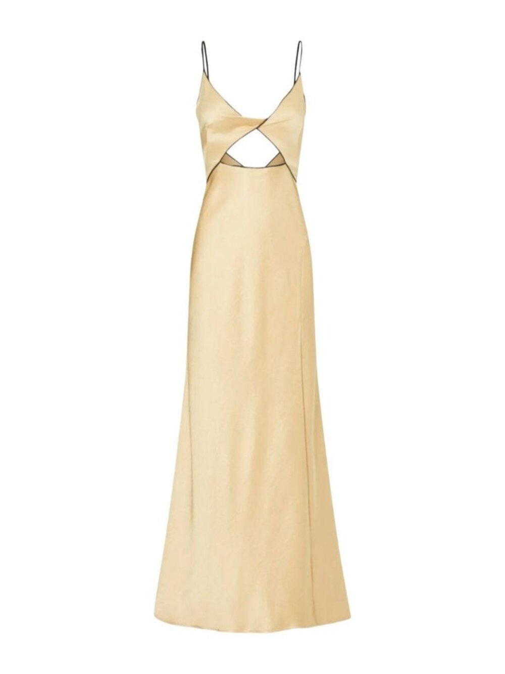 Bec & Bridge Hazel Cutout Satin Maxi Dress in a wheat color. 4 - Picture 2 of 16